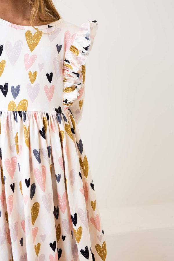 i-heart-you-ruffle-twirl-dress Mila & Rose - Sophia's StyleTwirl Ruffle Dress 3/4-1